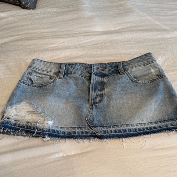 SER.O.YA Vanessa Denim Mini Skirt Size 25 - Picture 3 of 4